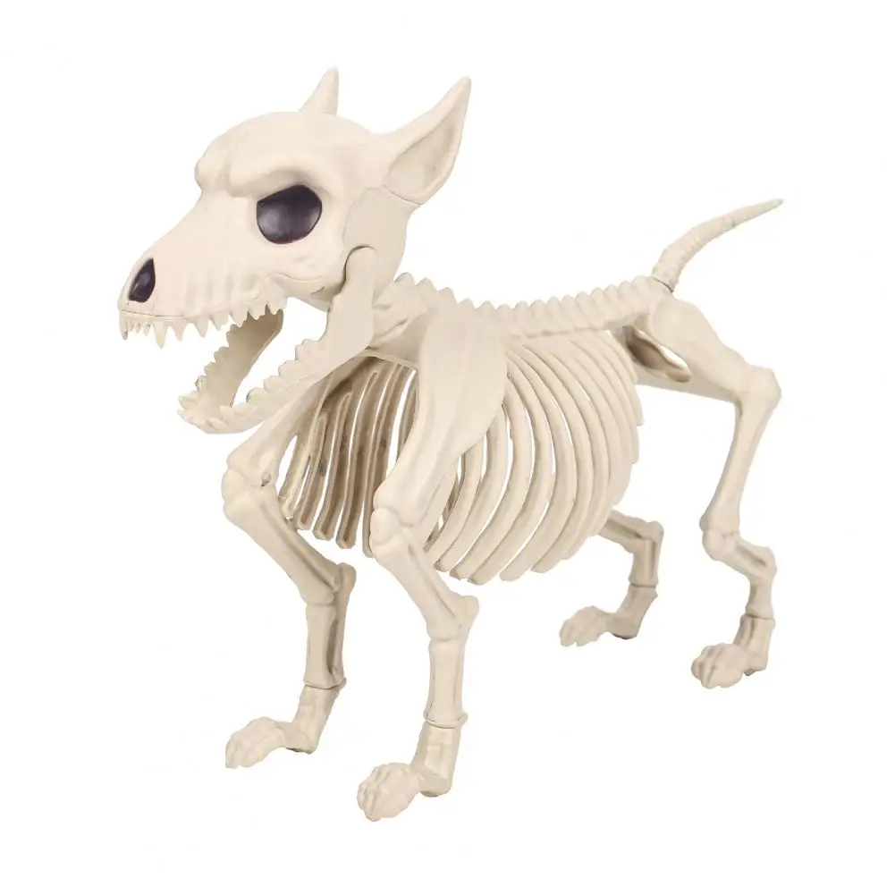 Halloween Dog Skeleton Garden Statue Ornament Animal Bone Figurine Halloween Indoor Outdoor Decor Party Favors