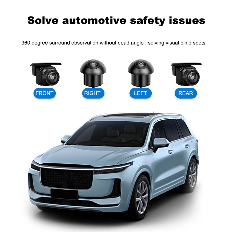 For Car Accessories 360 ° Panoramic Car Android Radio Multimedia Camera 3D  Front And Rear Views, Left And Right Dash Cam 1080P