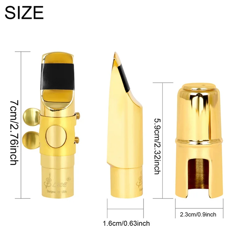 SLADE 금관 색소폰 마우스피스 보호용 헤드조인트 색소폰 목관 악기 부품