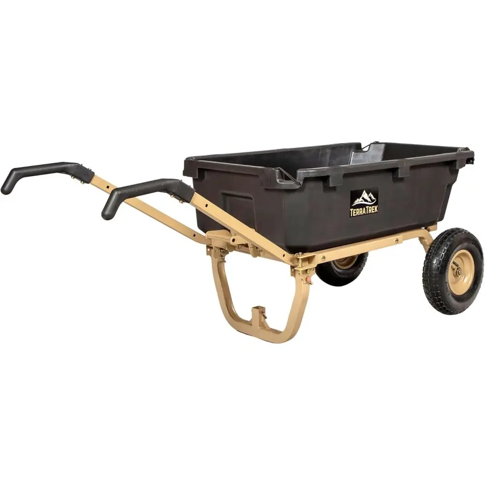 Versatile 2-in-1 Garden Cart with 7 Cu. Ft. Capacity, 600 lb. Load, All-Terrain Wheels