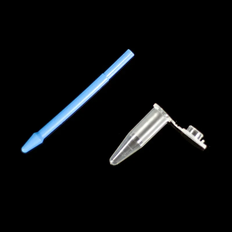 Varilla de molienda de plástico de polipropileno, punta inferior de varilla PP para tubo de centrífuga de 1,5 ml, diámetro de 5,5 mm, longitud 70 mm, 50/PK
