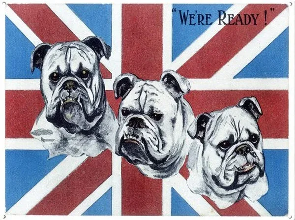 

British Bulldogs Tin Sign art wall decoration,vintage aluminum retro metal sign