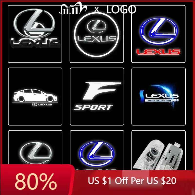 

Новые горячие стикеры для интерьера Lexus ES240 ES250 ES350 IS250 IS300 RX270 GS NX300 RX300 RX350, 2 шт., светодиодные HD-подсветки дверей автомобиля