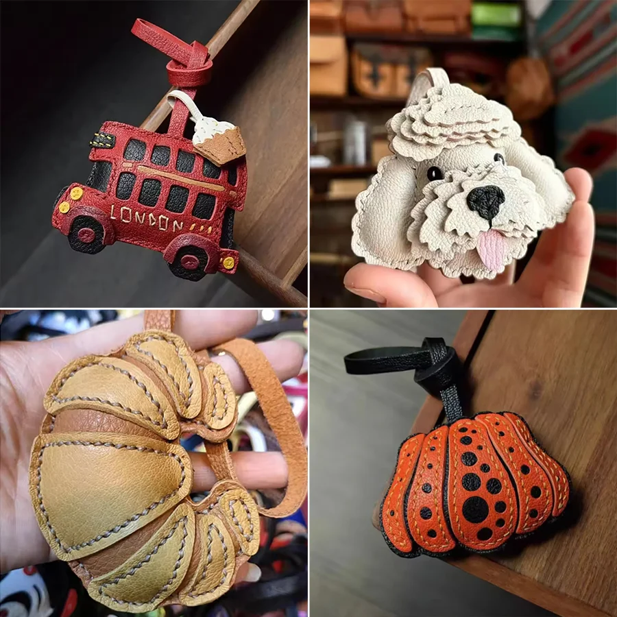 Новая овчина ручной работы из натуральной кожи без лица, брелок для ключей, подарок, милое украшение для сумок, изысканные очаровательные сумки, аксессуары