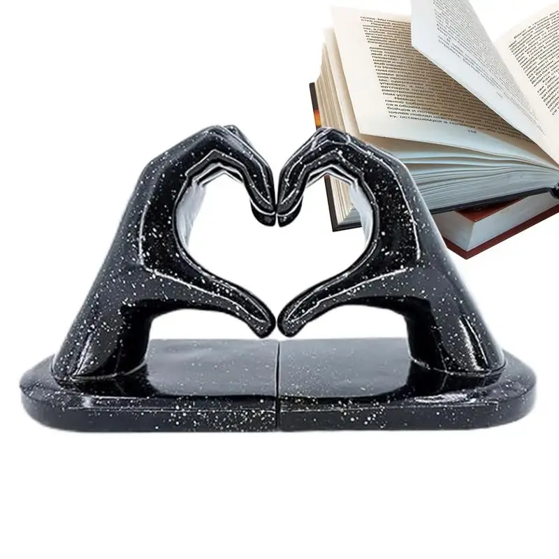 

Love Finger Statue Love Finger Sculptures Bookends Holder Non-Skid Bookend For Coffee Tables Mantels TV Stands