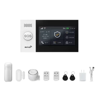 4,3-дюймовый IPS-экран, сенсорный пенал, беспроводная Wi-Fi, GSM сигнализация, домашняя охранная сигнализация, датчик, PIR-детектор, дверной контакт