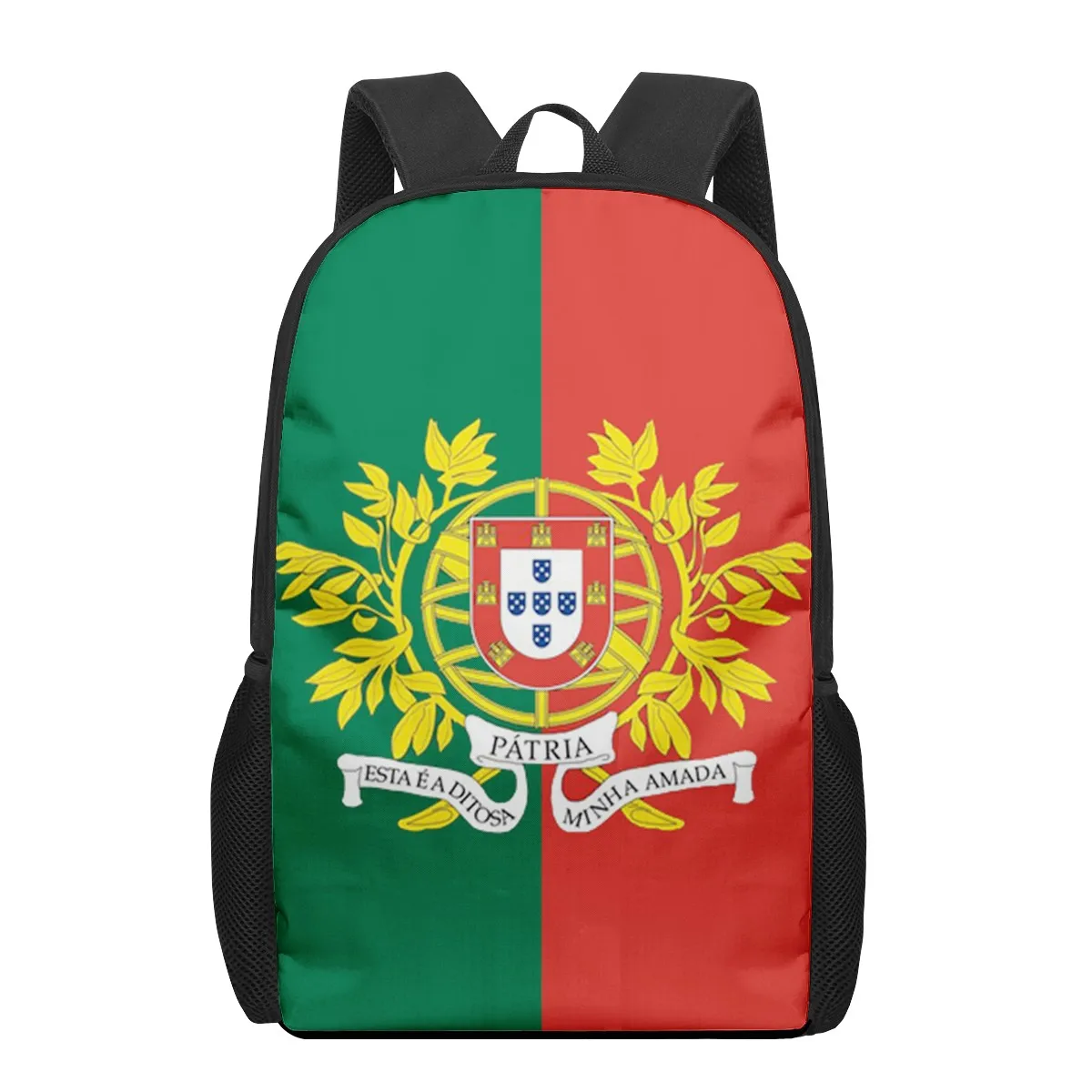 Mochila escolar con estampado de bandera de Portugal para niños y niñas, morral escolar multifuncional con estampado de moda, 2021