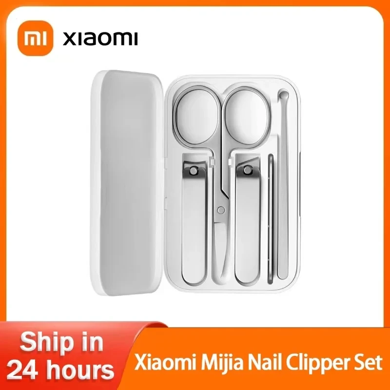 Xiaomi Mijia Stainless Steel Nail Clippers 5 in 1 Set Trimmer Pedicure Care Clippers Earpick Nail File Professional Beauty Tools