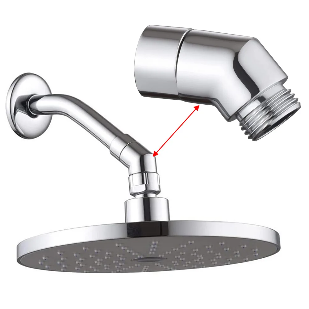 G1/2 Shower Elbow Adapter Shower Connector Hand Shower/Top Spray Elbow Chrome-Angle Female Thread And Male Thread Bathroom Parts