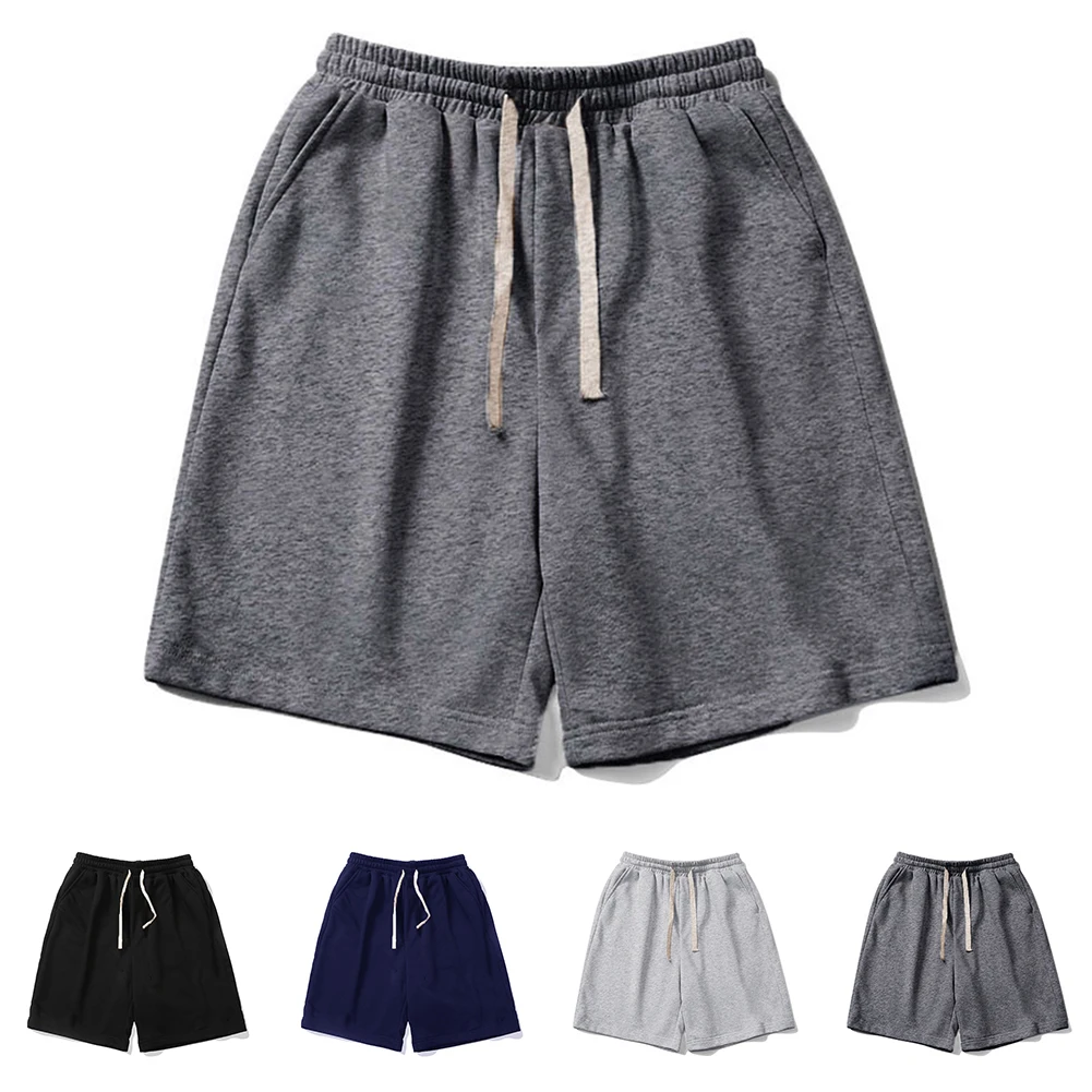 Drawstring Sportswear Loose Fitness Pants Solid Pattern Straight Style All-match Design Brand New Item Knee Length