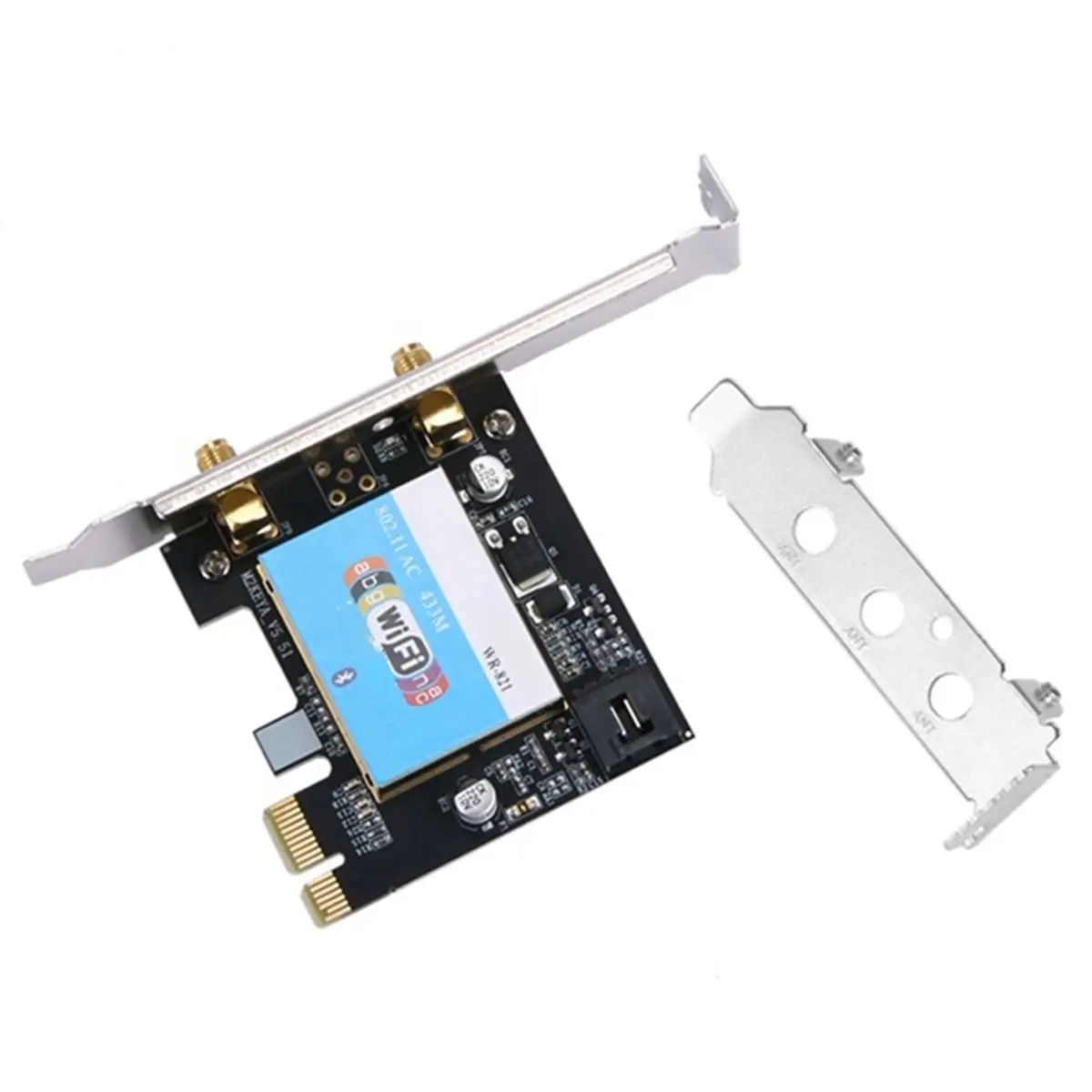 NEW FACTORY~Dual Band Wireless PCI-EX1 WiFi Bluetooth Card 433Mbps 802.11a/B/G/Ac 2.4/5G BT 4.0 for Realtek RTL8821AE for Deskto
