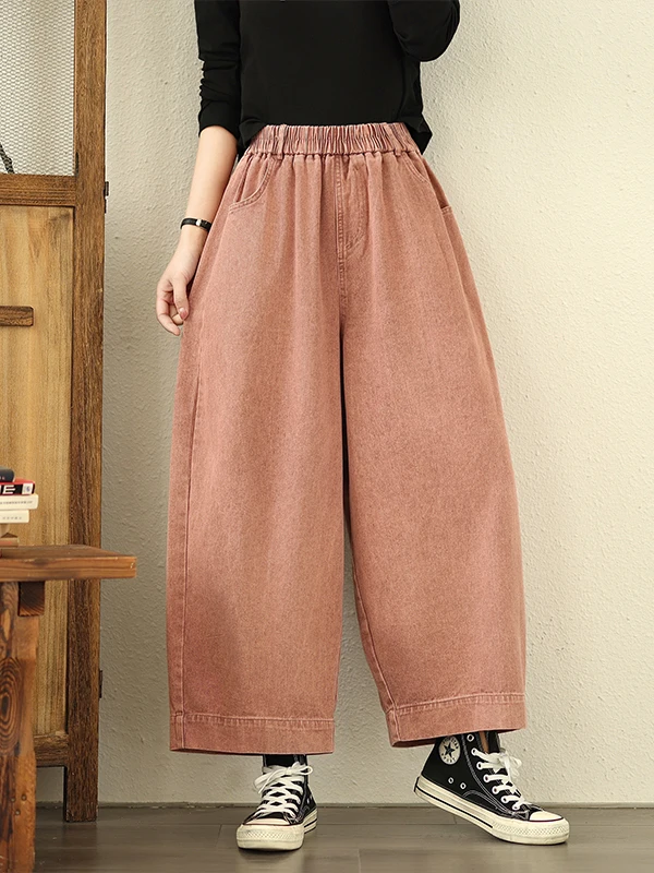 بنطلون جينز نسائي واسع الساق بتصميم عتيق، موديل صيفي جديد بمقاسات كبيرة، بنطلون منحني بتصميم شفرة، بنطلون مستقيم بطول تسعة أرباع