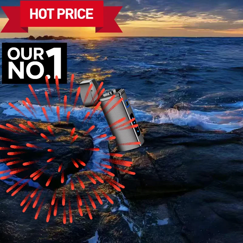 المعادن USB الثلاثي الشعلة Transom LED جت السيجار أخف ثلاثة فوهة توربو يندبروف ولاعة السيجار اكسسوارات التدخين #1