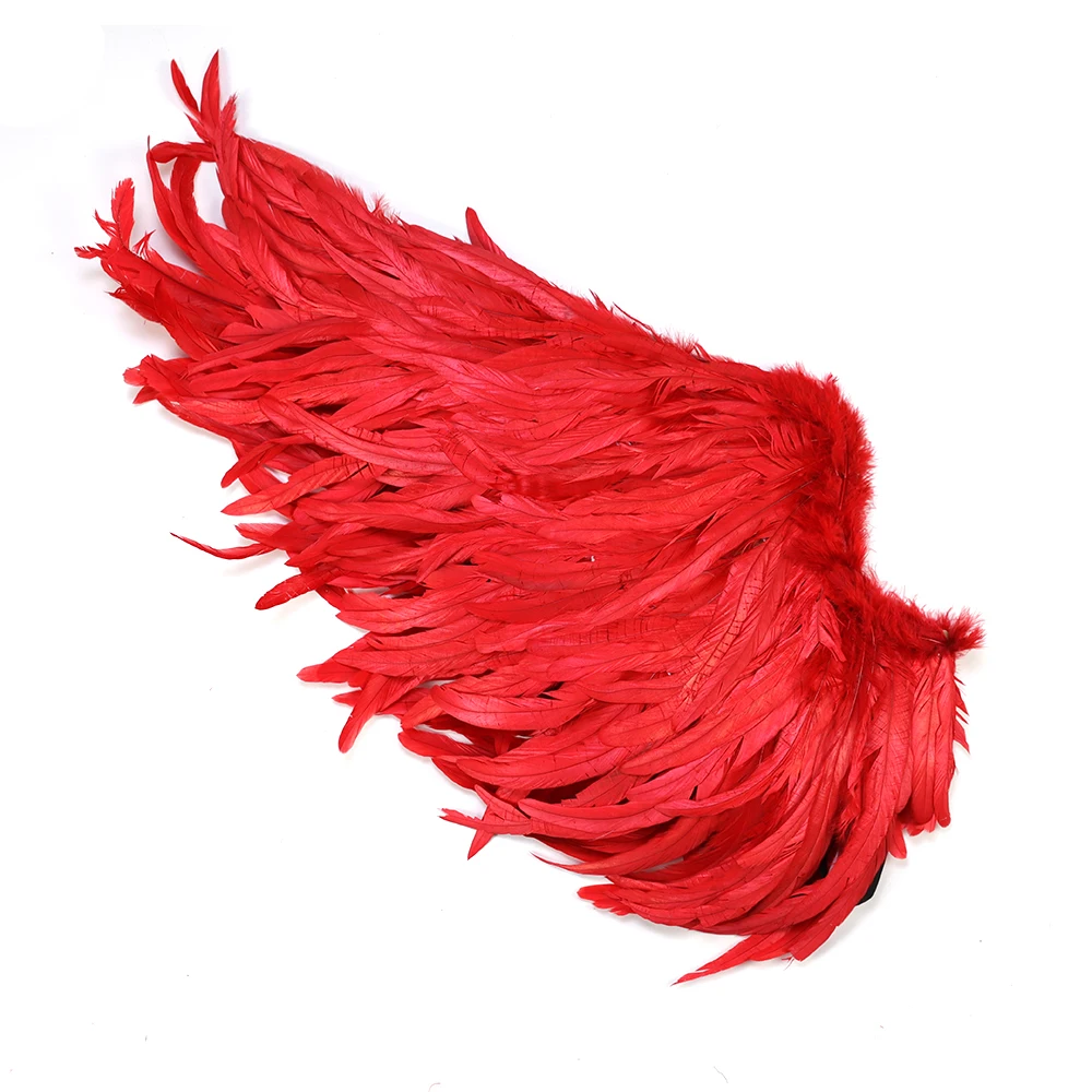 Fada noiva casamento fotografia cosplay adereços, chama vermelha grande anjo penas asas, desempenho adereços