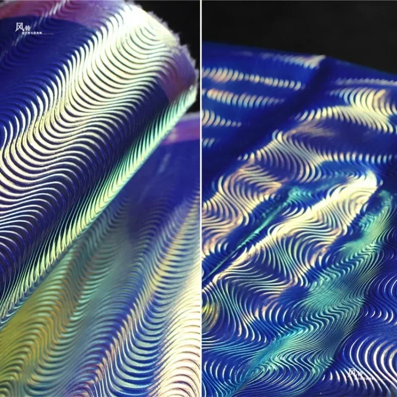 

Кожаная ткань, красочный синий фрезерный станок, лазерный сценический фон, дизайн одежды, шитье своими руками по метрам