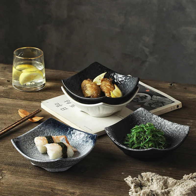 

Shallow Bowl Salad Plate Ins Style Ceramic Dish Retro Japanese Tableware Home Small Dish