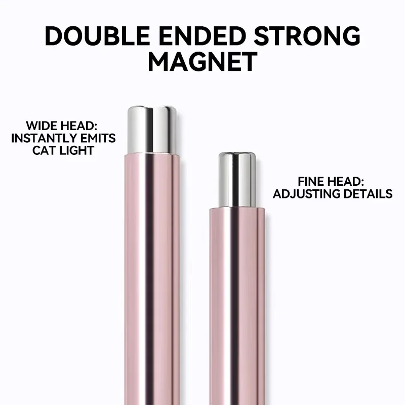 1/4Pcs Nail Magnetic Stick Cat Eye Set Magnet Double Headed Nail Art Cylindrical Ball Heart-shaped Hollow Cat Eye Magnet Tools