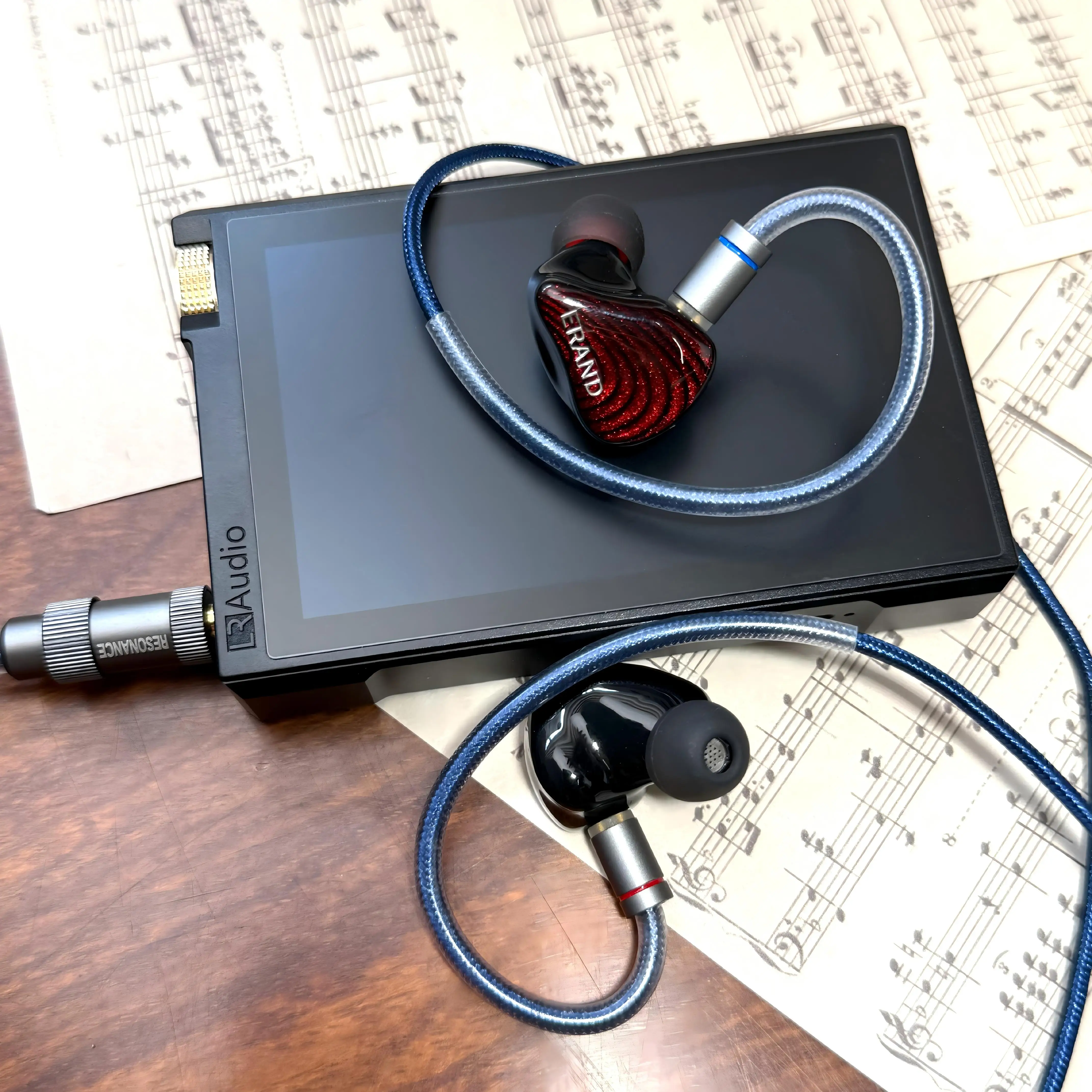 ERAND RESONANCE 5 RED 2DD+2BA+1MP ハイブリッドIEM 20Ω 106dB 10-35kHz HiFi有線イヤホン 5ウェイクロスオーバー ステージモニター