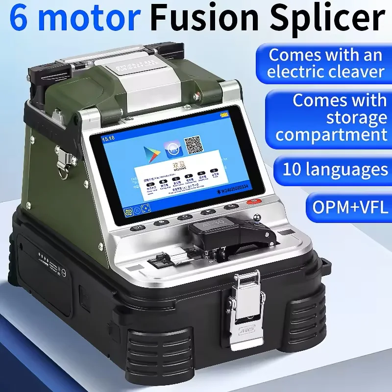 

AI-30 Fiber Fusion Splicer Fully Automatic Six-Motor Built-in OPM/VFL Function New Generation Intelligent Cable Fusion Splicer