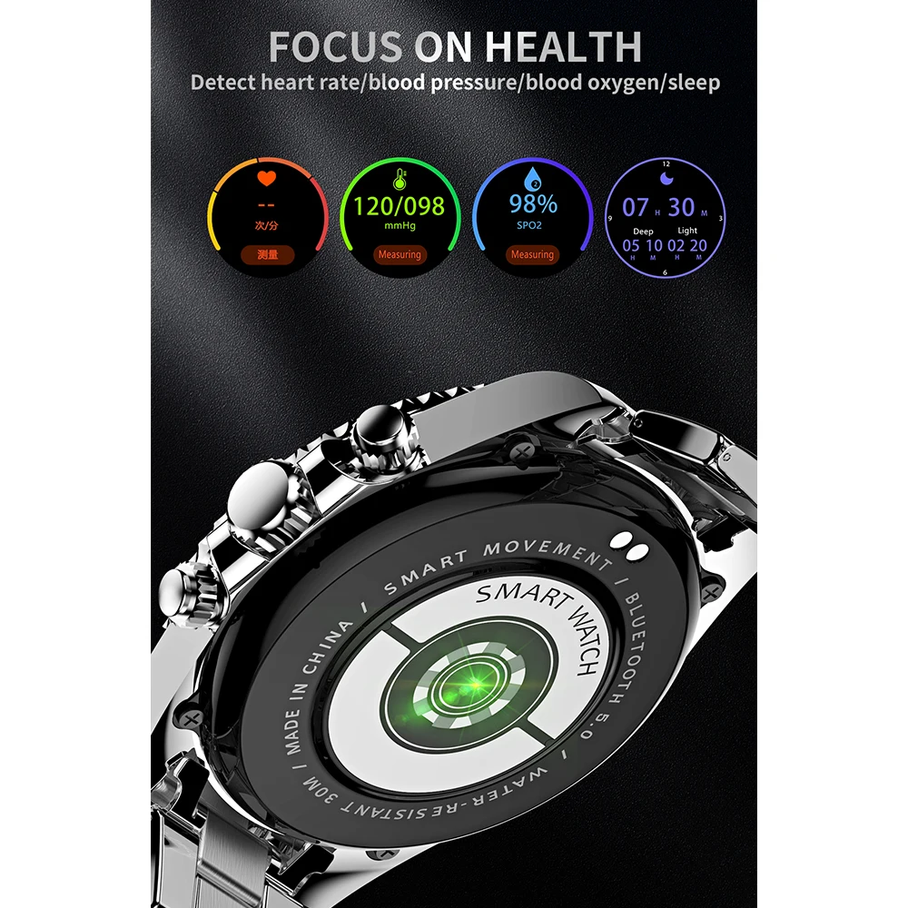 AW12 Smart Watch for Men Women Bluetooth Call Smartwatch Men\'s Wristwatch Steel Wrist Clock Waterproof Watches Fitness Bracelet