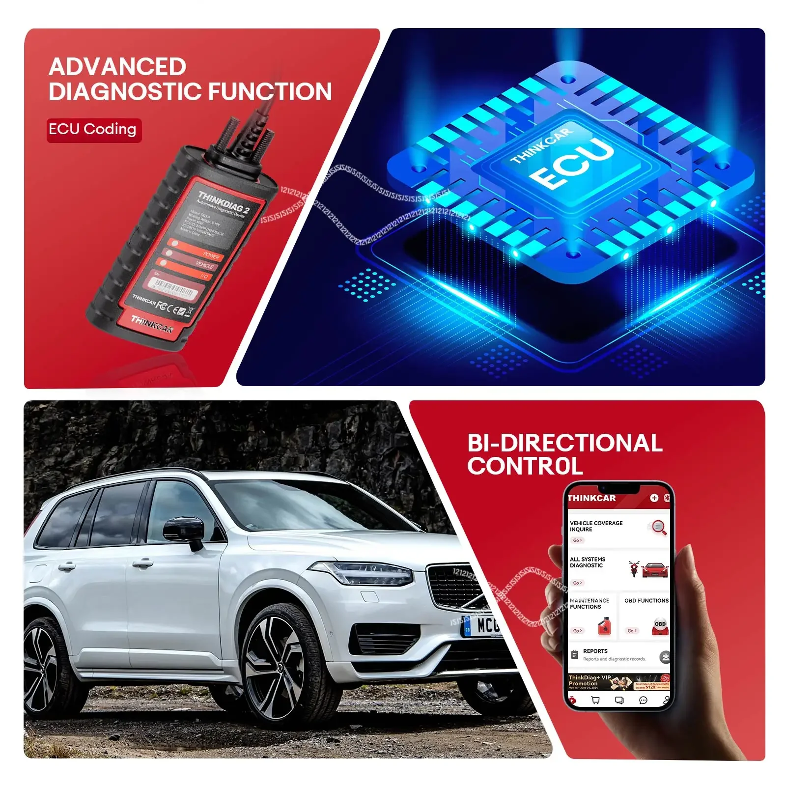 New Arrival ThinkDiag2 Full Function System Thinkcar Thinkdiag2 OBD2 Scanner Diagnosis Tool Upgrade Version of ThinkDiag