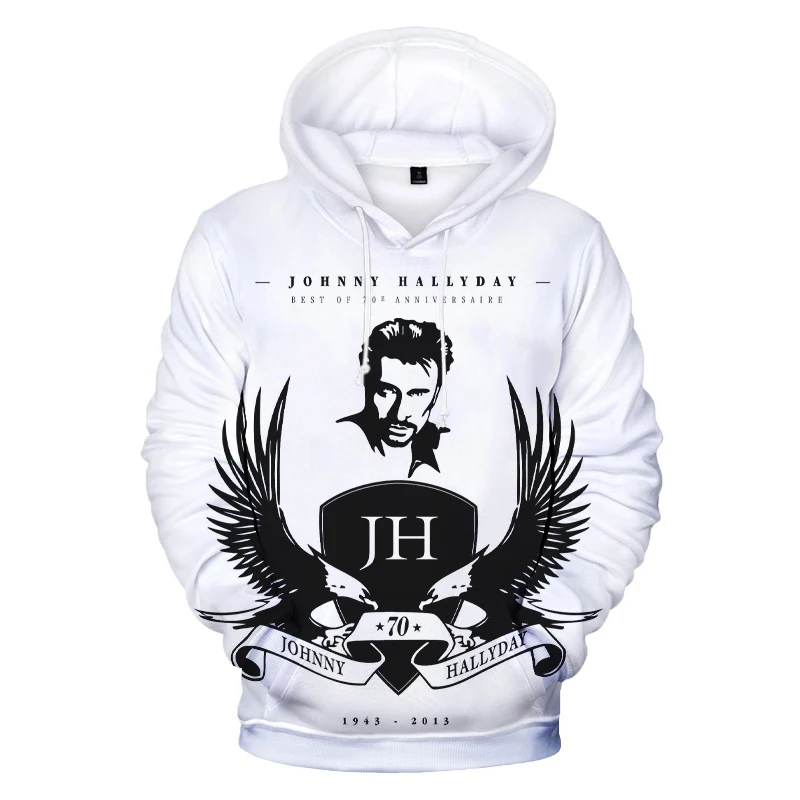 Johnny Hallyday 3D Printed Hoodies Hip Hop Rock Singer Hoodie Fashion Casual Funny Oversized Pullover Cool Comfortable Coats