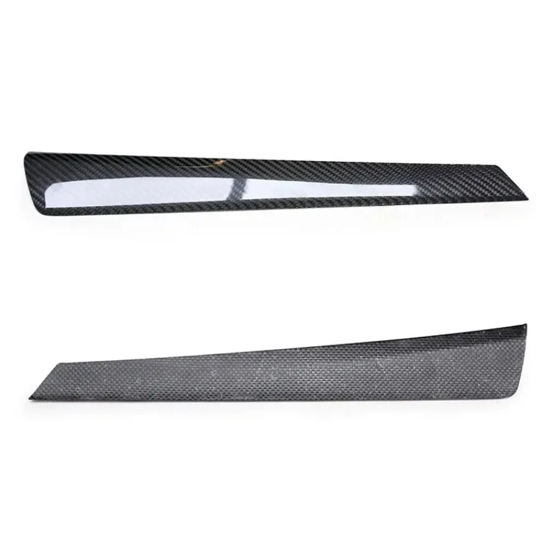 Modified dry carbon fiber interior center console decorative stickers before and after the process