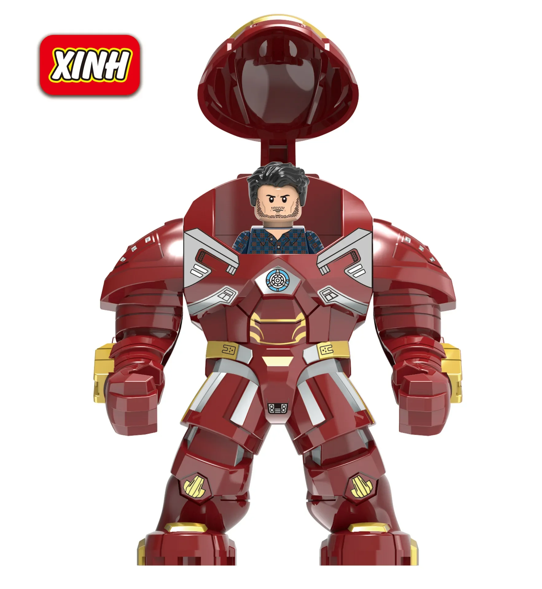 Superhelden Mini-Baustein-Spielzeug Figuren Hulk Iron Man Mecha Zusammengebaute Baustein-Figuren Spielzeug Kindergeburtstags-Geschenk