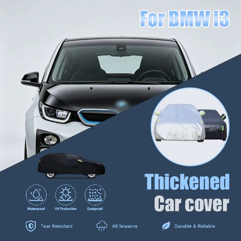 

For BMW i3 Full Car Cover Reflective Strips Waterproof Snowproof Dustproof UV Protection Outdoor Auto Exterior Accessory