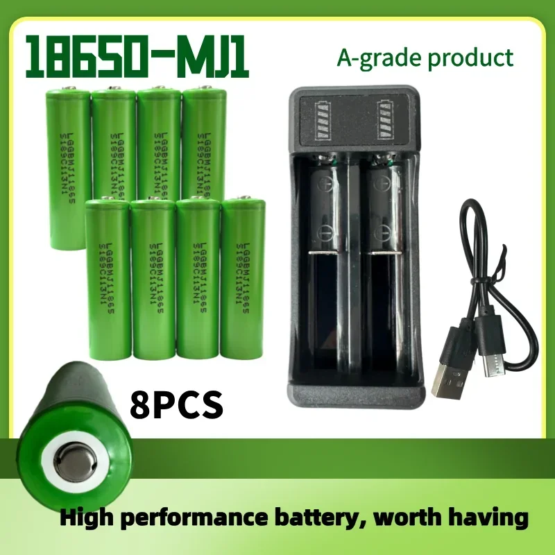 2024 Free delivery of 100% original rechargeable 18650 battery 3.7V 3500mAh 25A discharge INR18650 MJ1 +Pointed