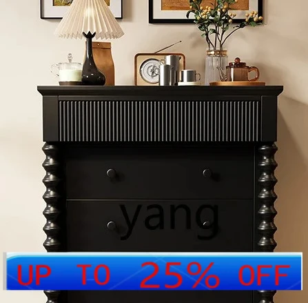 

LMM solid wood home decoration locker antique drawer bedside table