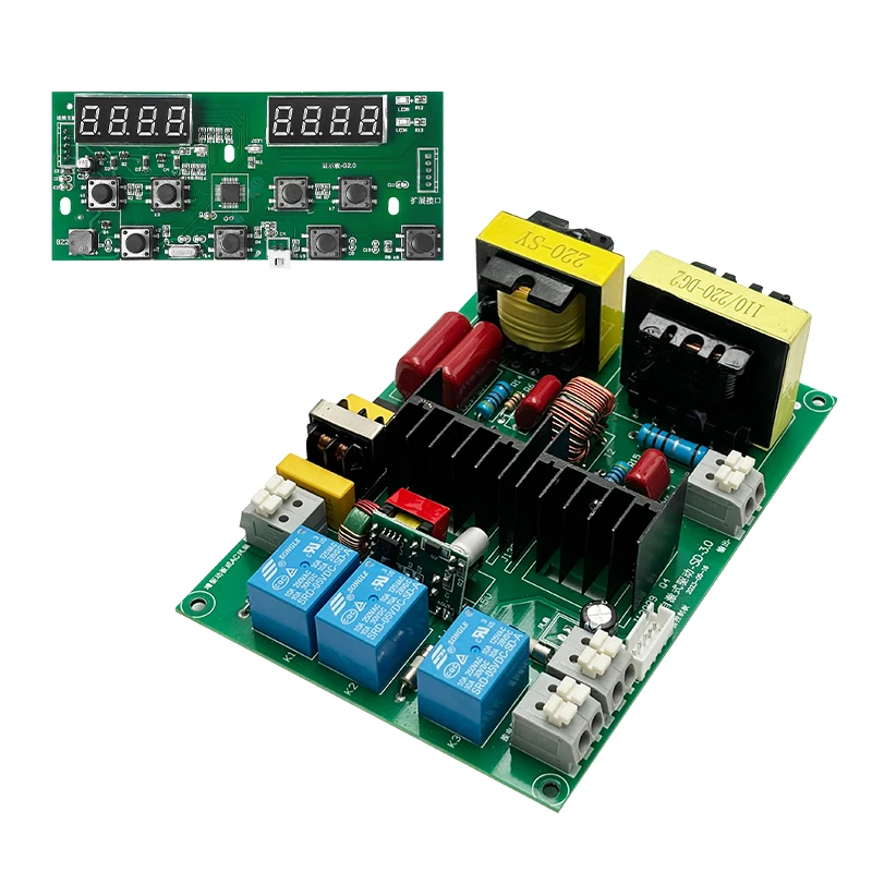 FanYingSonic 100W 40KHz Digital Driver Circuit Board Display Temperature Time For PCB Ultrasonic Cleaner Generator