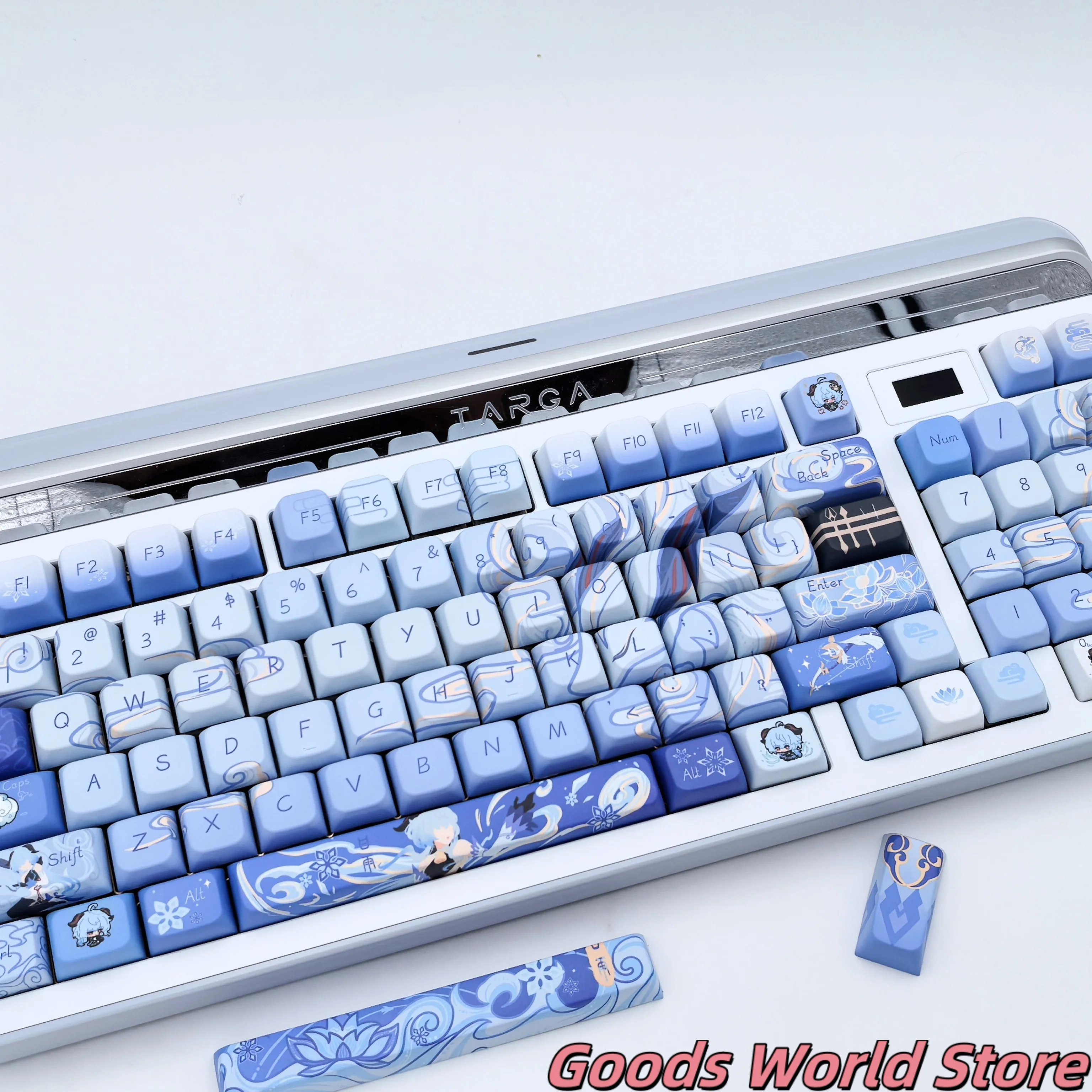 Disponibile Keycap Ganyu per Tastiera Meccanica MIHOYO, Accessori Anime per Cosplay di Ganyu dal Gioco Genshin Impact, Regalo di Halloween