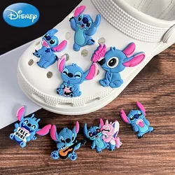 Disney Stitch fibbia per scarpe portatile fai da te Cute Anime Cartoon Angel sandali da spiaggia rimovibili accessori regali per le vacanze per ragazze e bambini