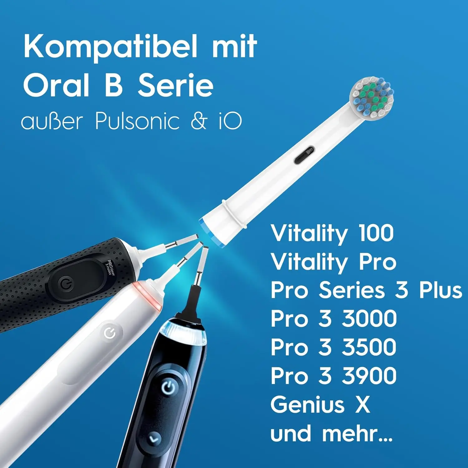เปลี่ยนหัวแปรงสีฟันสําหรับ Braun Oral-B Precision Clean แปรงสีฟันเปลี่ยนหัวแปรงหัวฉีดสีดําสําหรับ Oralb