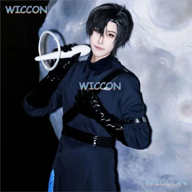DY2025 Anime Alien Stage Ivan Peruka Cosplay Męska Czarna Smutna Uniform Okrągła 6 Alien Stage Ivan Strój Cosplay Kostium Karnawałowy na Imprezę O