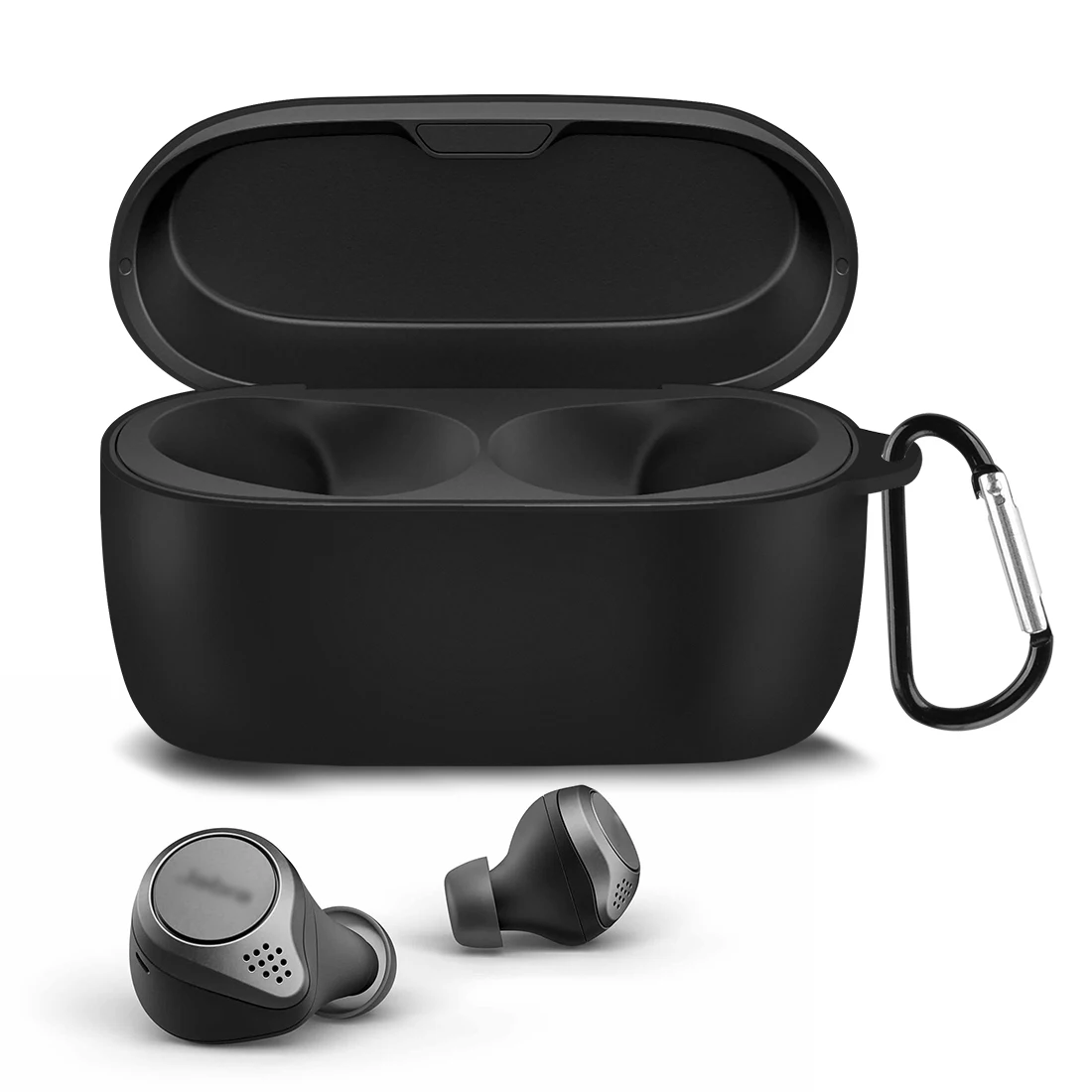 جراب سيليكون Geekria لسماعات الأذن اللاسلكية ، متوافق مع jabra elite active 75t ، elite 75t