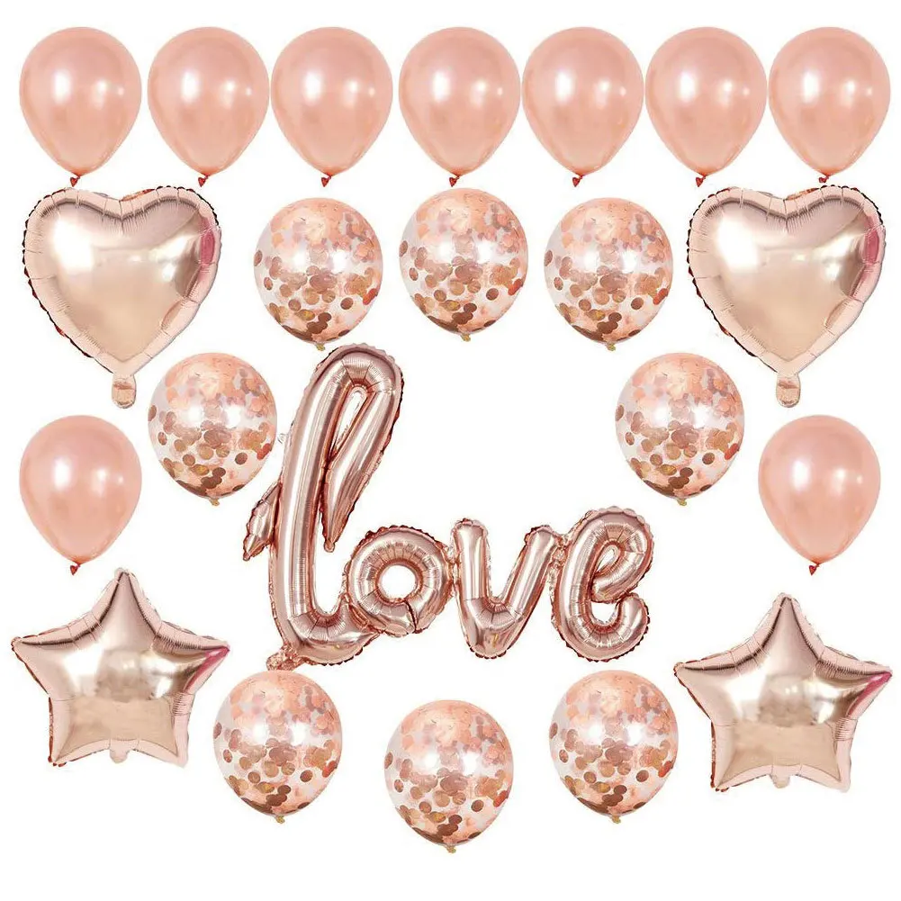 One-piece LOVE aluminum film balloon set Valentine's Day confession wedding room decoration balloon