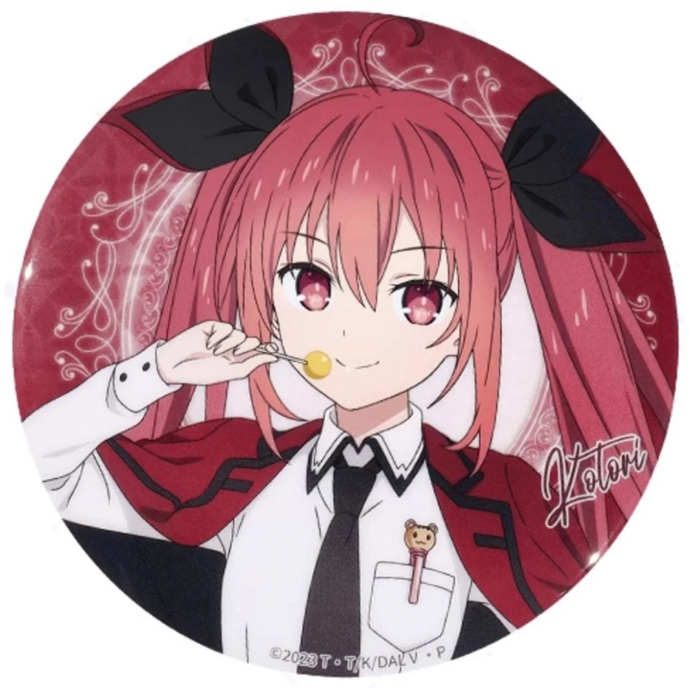 58mm Anime DATA A LIVE Takamiya Mio Tokisaki Kurumi Himekawa Yoshino COSTUME Cosplay Distintivo Pin SPTE Spilla in banda stagnata ﻿   Prop Gilf
