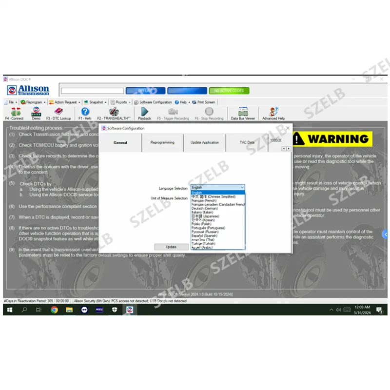 2024 Allison Doc Full Gen 5 Data Files With Programming Allison Transmission Diagnostic Software + Free Help Install