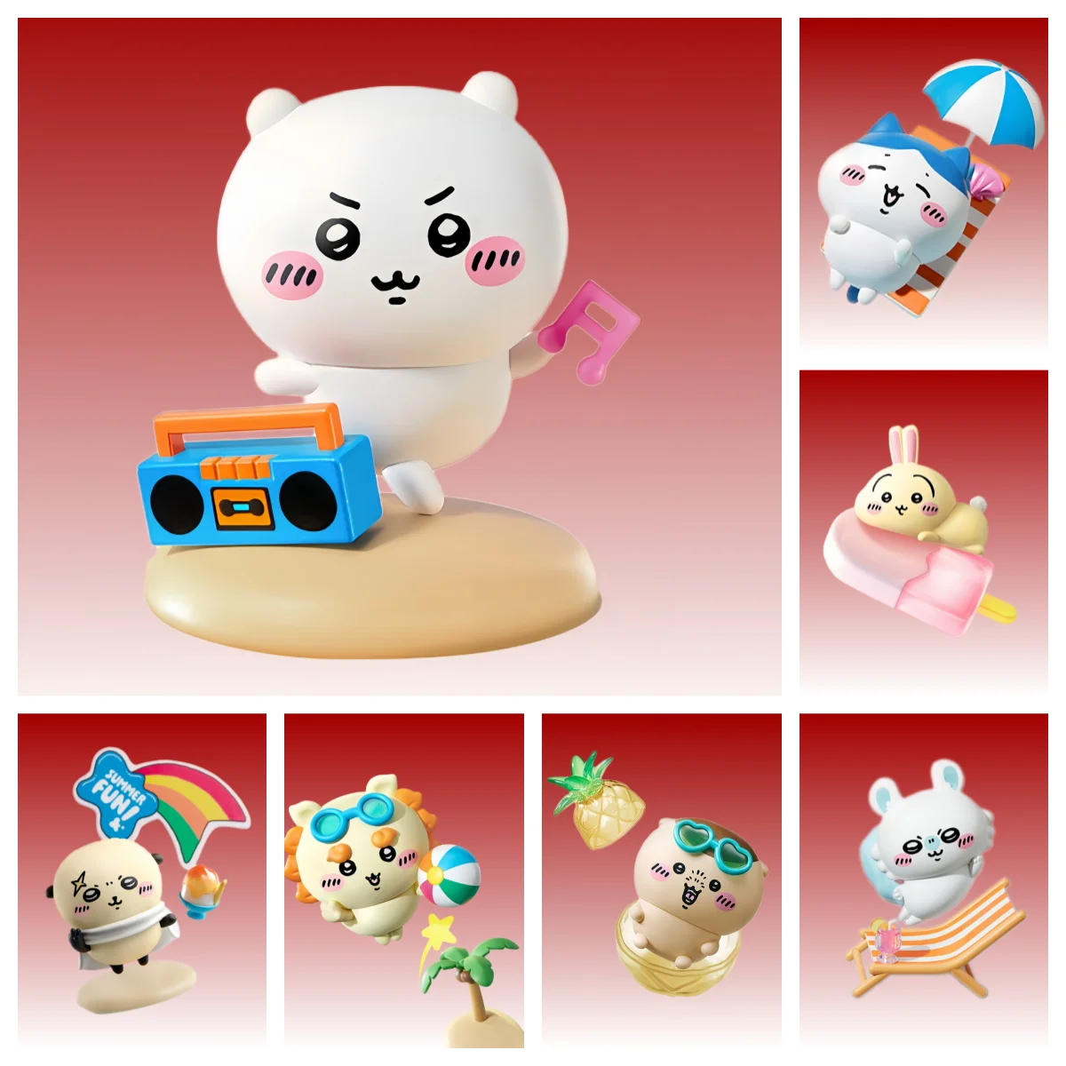 

CHIIKAWA Summer Momocha Blind Box Mystery Gift Box Random 6 Styles Kawaii Cute Mini Figure Collectible Toy For Anime Fans