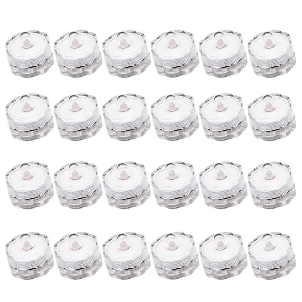 

24Pcs Waterproof LED Submersible Lights Underwater Light Wireless Operated Decoration for Pool Party