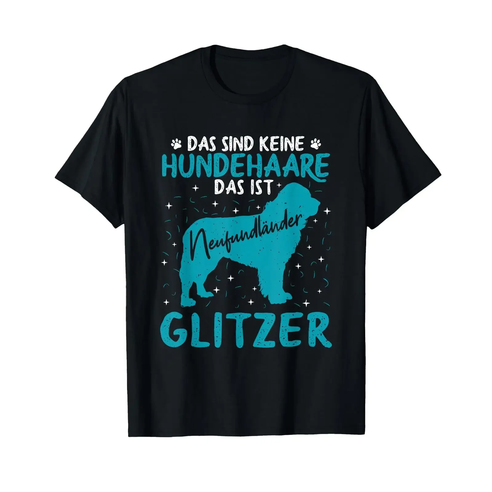 Newfoundland T Shirt Glitter Dog Hair Owner vintage Washed streetwear Unisex Slightly homme Stretched Soft designer clothes