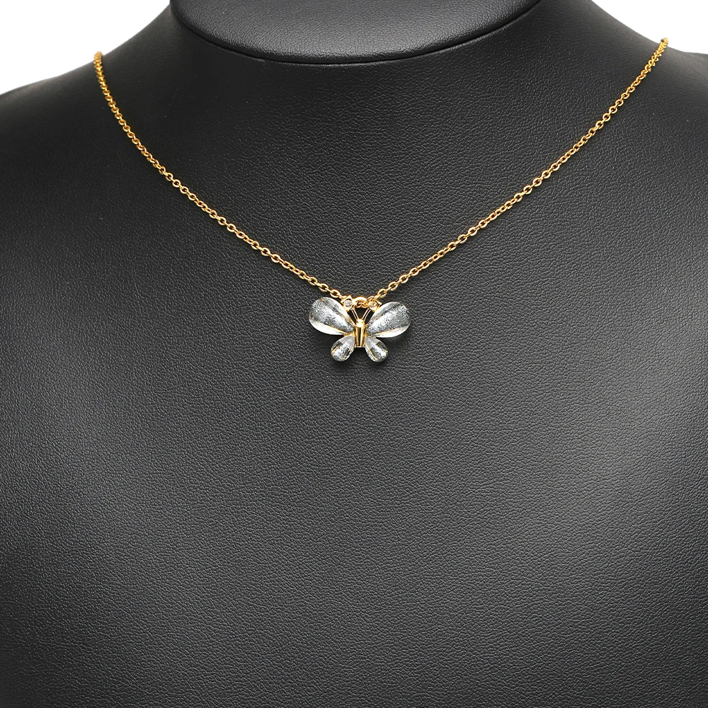 3 قطعة الفولاذ المقاوم للصدأ البطانة الزركون فراشة Charms قلادة قلادة DIY بها بنفسك أقراط رائعة صنع المجوهرات النتائج بالجملة