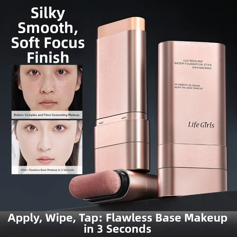 Waterproof Double Head Foundation Stick Light and Moist Hydrating Watery Foundation Stick Natural Long-Lasting