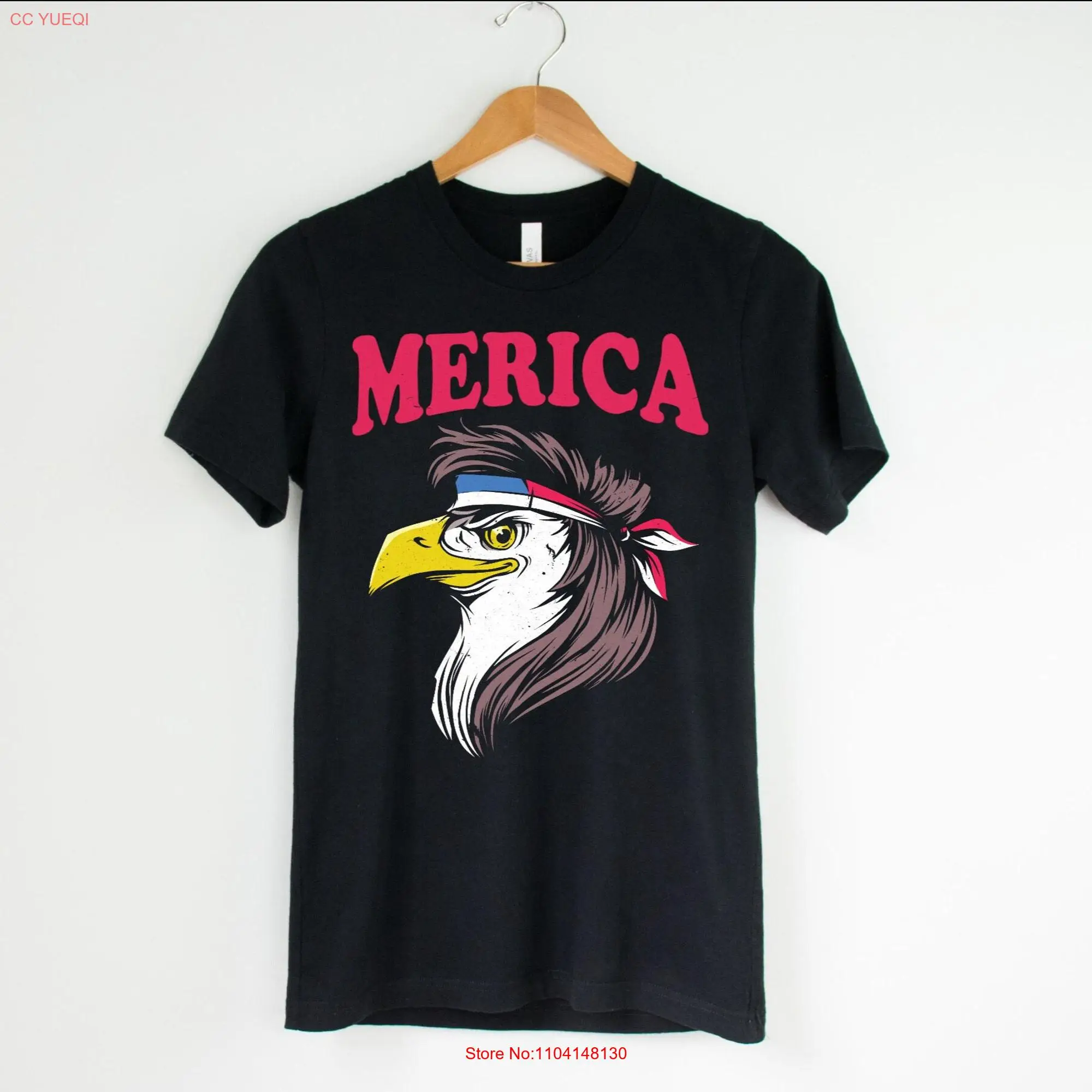 Merica Eagle Distressed T Shirt Awakened Patriot Vintage Patriotic Republican s long or short sleeves