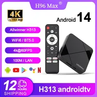 H96 MAX RK3518 Smart TV Box Android14.0 TV BOX Wifi6&BT5.4 4K@60fps HD 100M/LAN Google Voice Assistant Media Player Tvbox H313