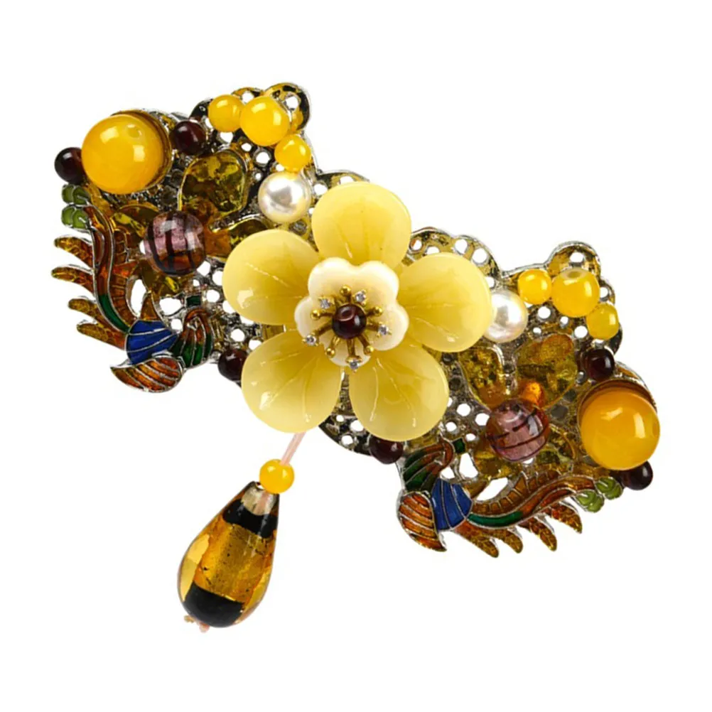 

Vintage Ponytail Hair Barrette Spring Clip for Women Lightweight Secure Hold Perfect for Weddings Birthday Parties Daily Use