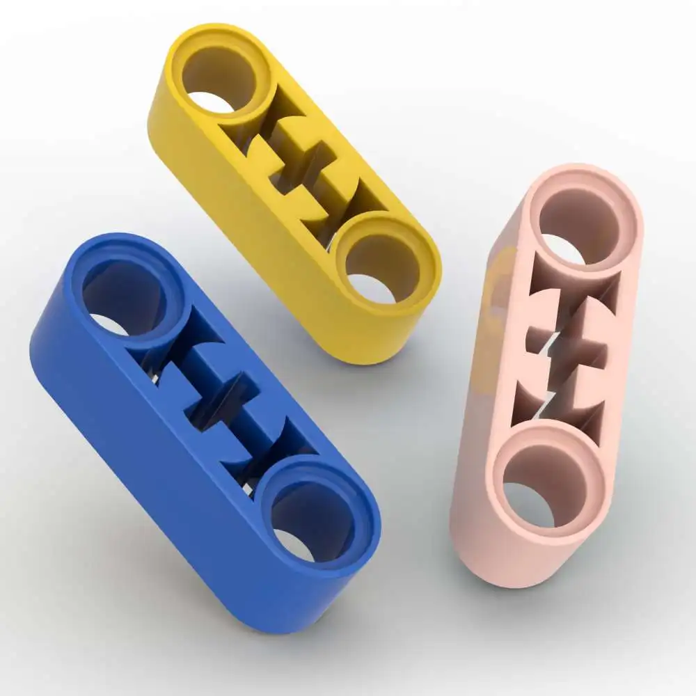 MOC – blocs de construction adaptés à la maison 7229 1x3, 10 pièces, connexion classique, bras de levage en brique remplaçable, trou d'essieu épais, jouets DIY, cadeaux