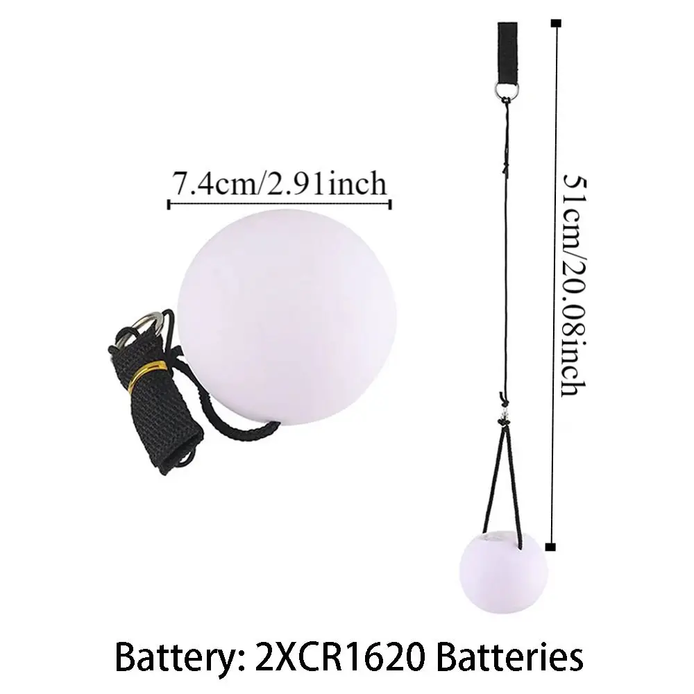 컬러풀 LED POI 볼 방수 창의적인 발광 벨리댄스 투척 볼 휴대용 신축성 있는 RGB 발광 핸드 프롭스 크리스마스